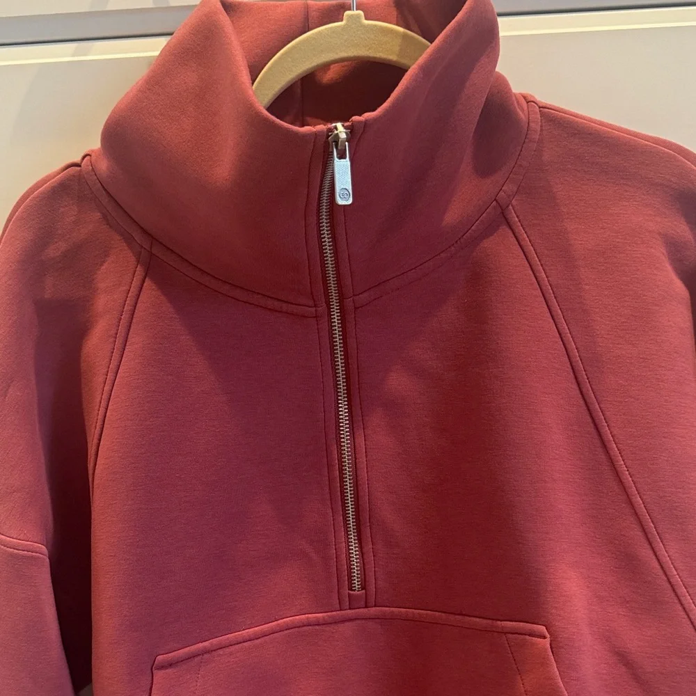 Calia Women's Rose Soft Scuba Half-Zip Mock Sweatshirt Size-Small - Picture 2 of 6